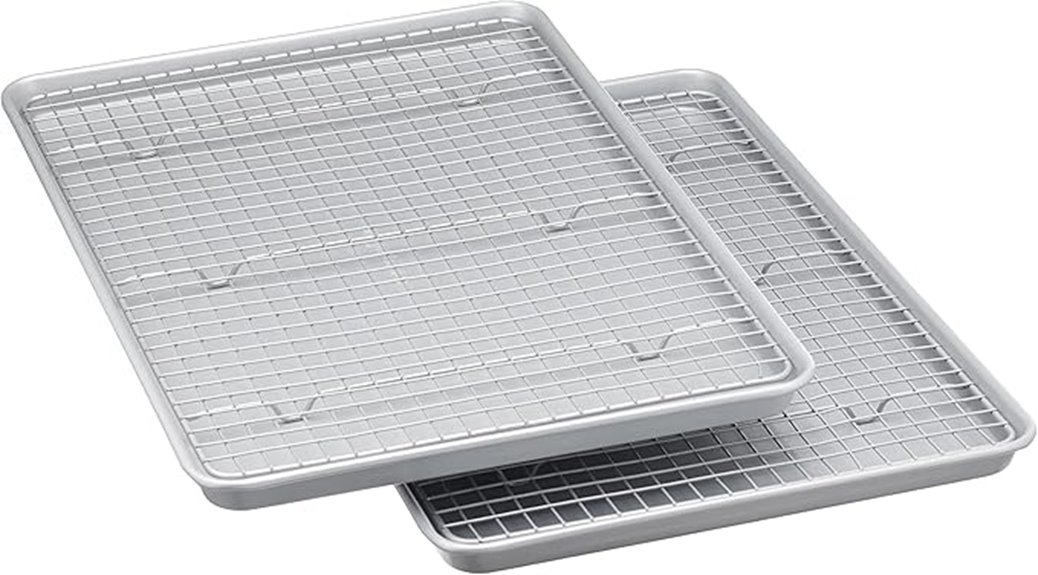baking sheets and rack