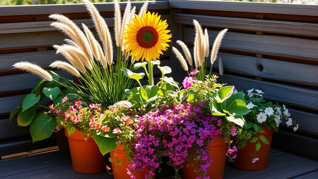 balanced plant height arrangement
