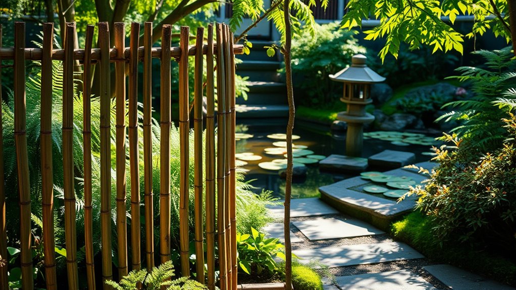 bamboo fence enhances tranquility