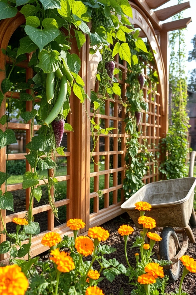 beautifully designed plant supports