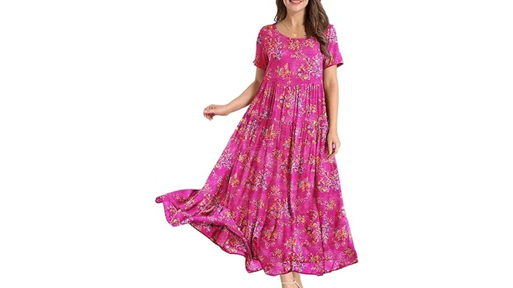 bohemian floral dress pockets