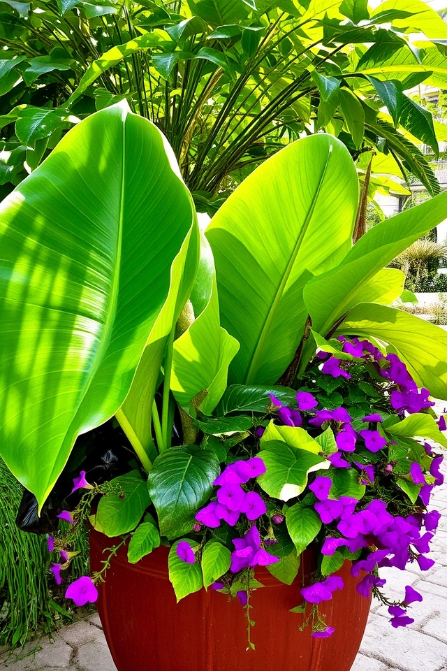 bold statement with foliage