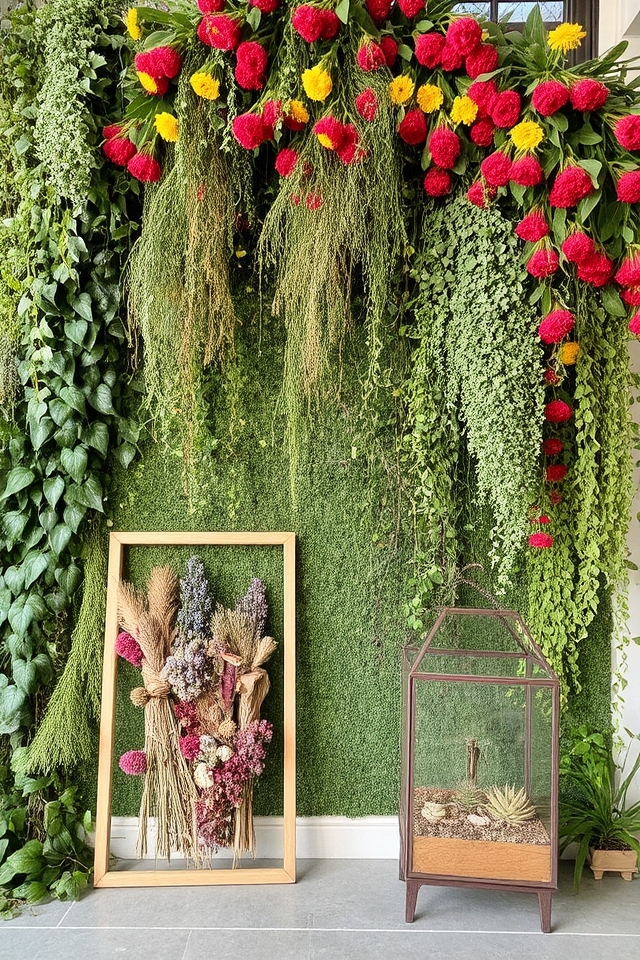 botanical wedding entryway decor