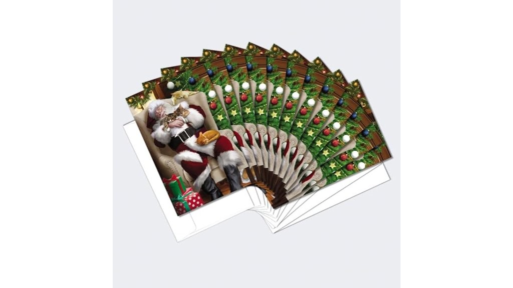cat nap santa cards