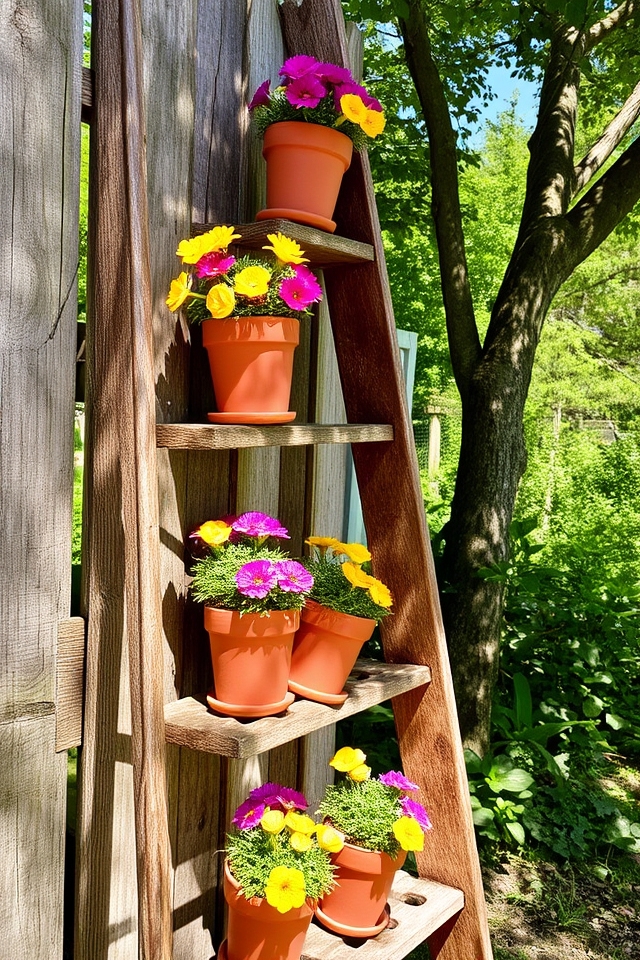 charming ladder plant display