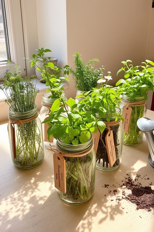 charming mason jar planters