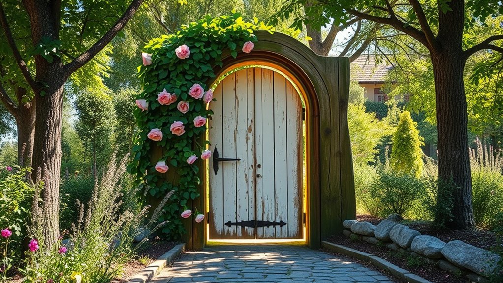 charming rustic garden entrance