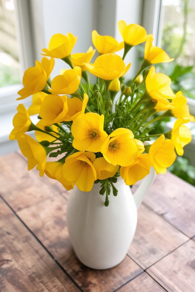 cheerful yellow garden flower