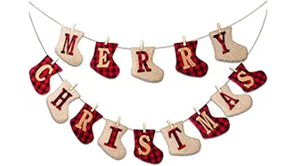 christmas burlap banner decoration