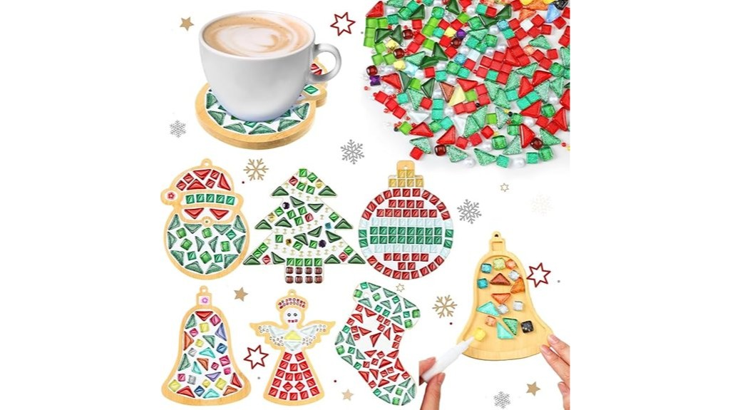 christmas diy mosaic tiles