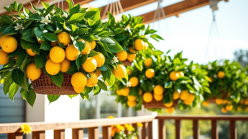 citrus blossoms in baskets