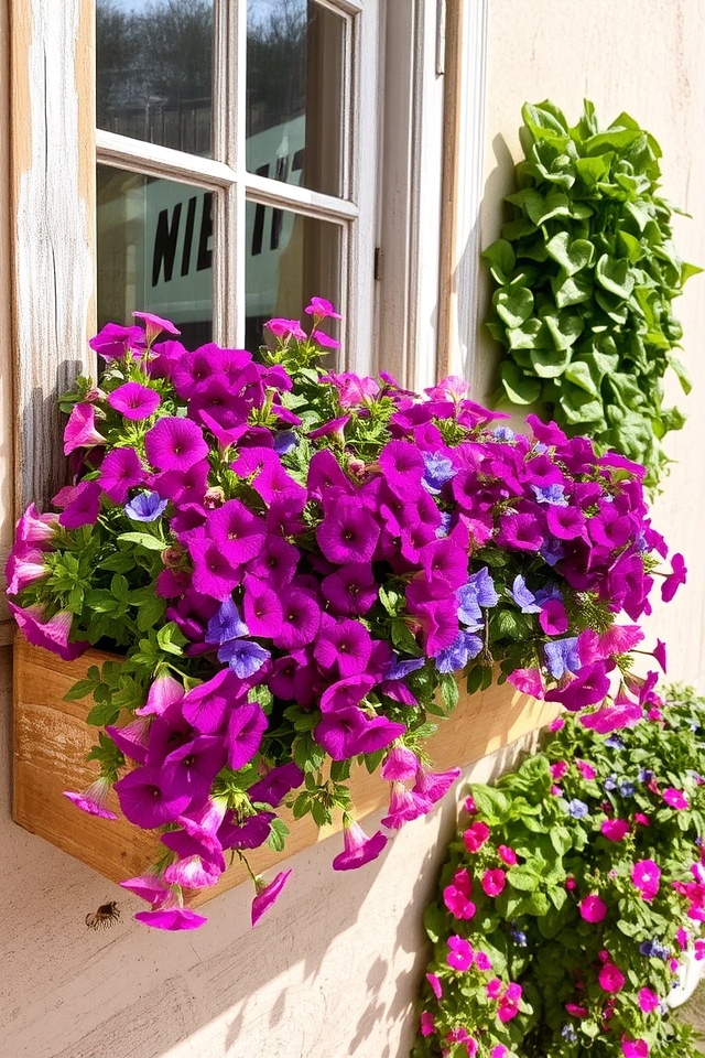 colorful cascading floral arrangement