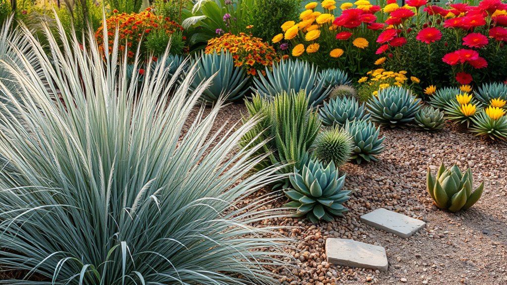 colorful drought resistant landscaping design