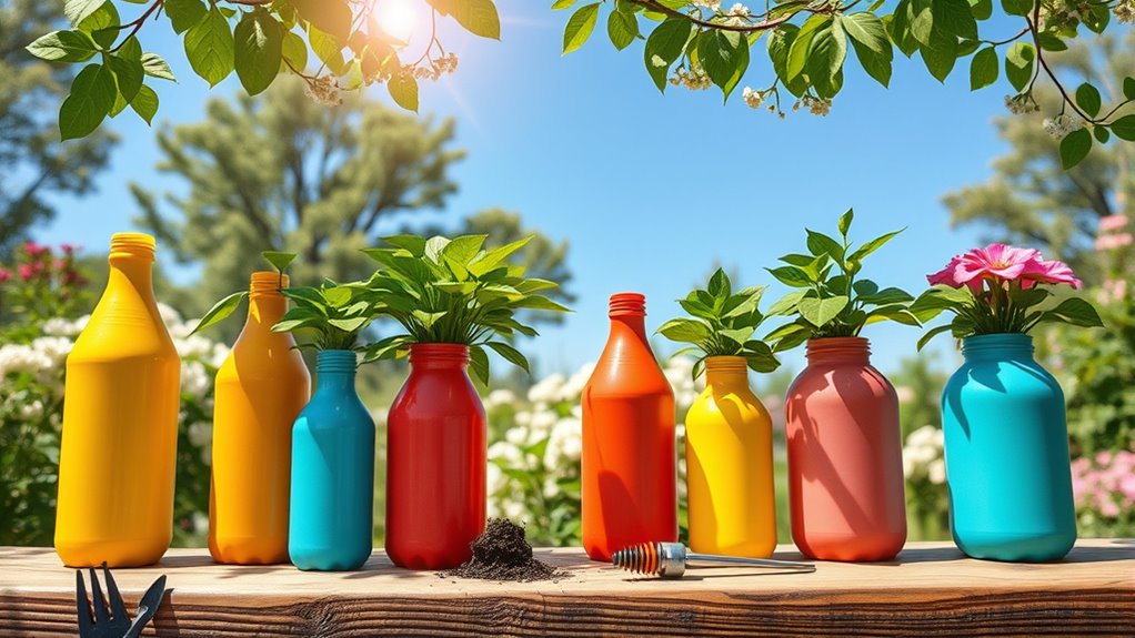 colorful eco friendly garden pots