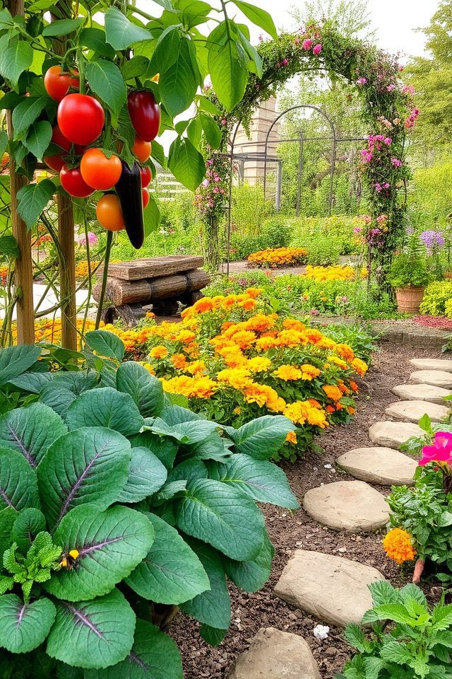 colorful functional edible gardens