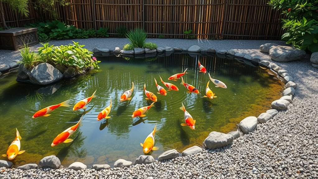 colorful koi enhance tranquility
