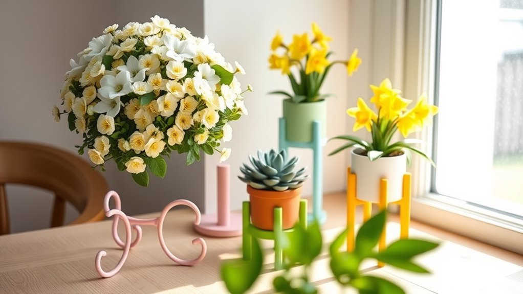 colorful plant stands elevate decor