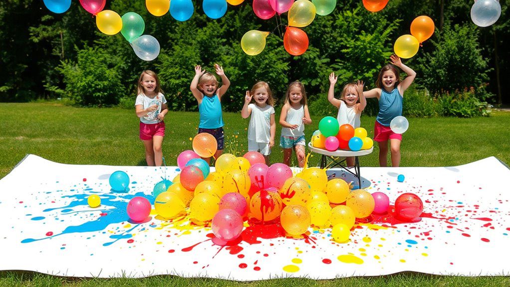 colorful splatter art activity