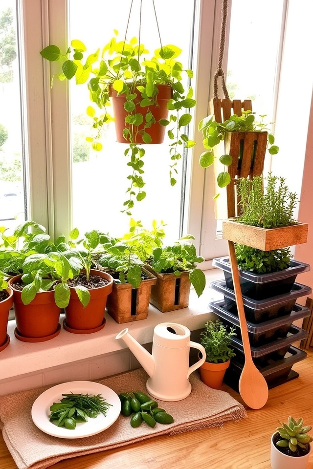 compact container gardening
