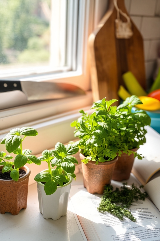 compact easy care herb garden