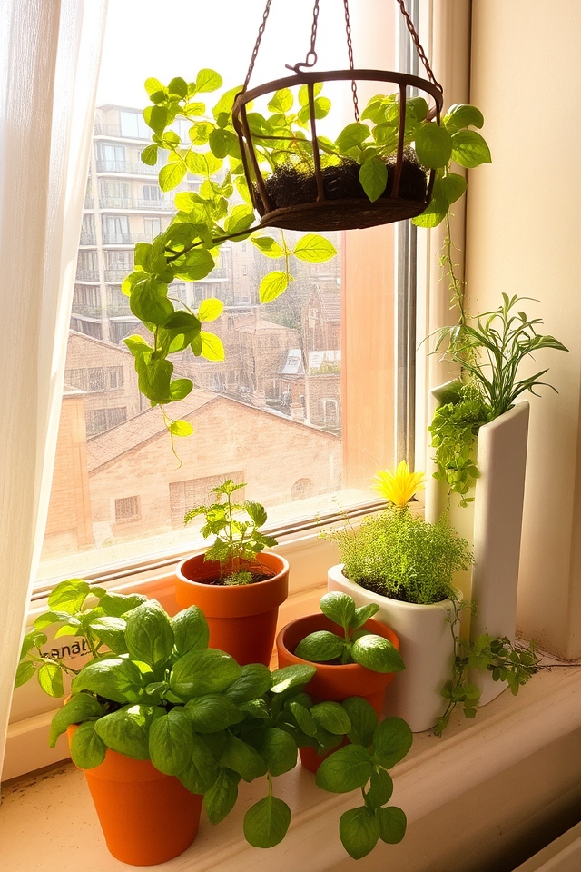 compact herb garden setups
