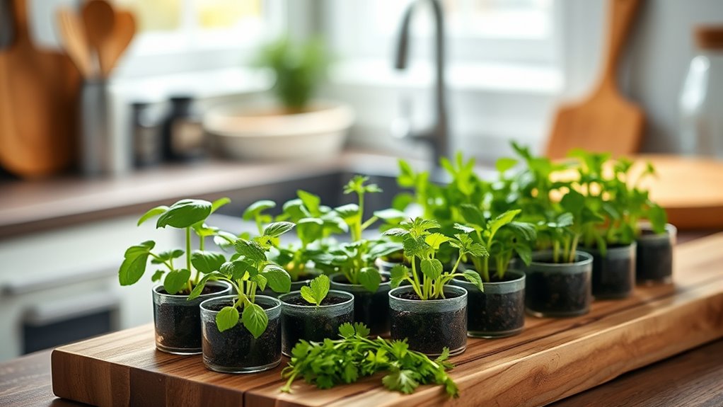 compact indoor herb gardening
