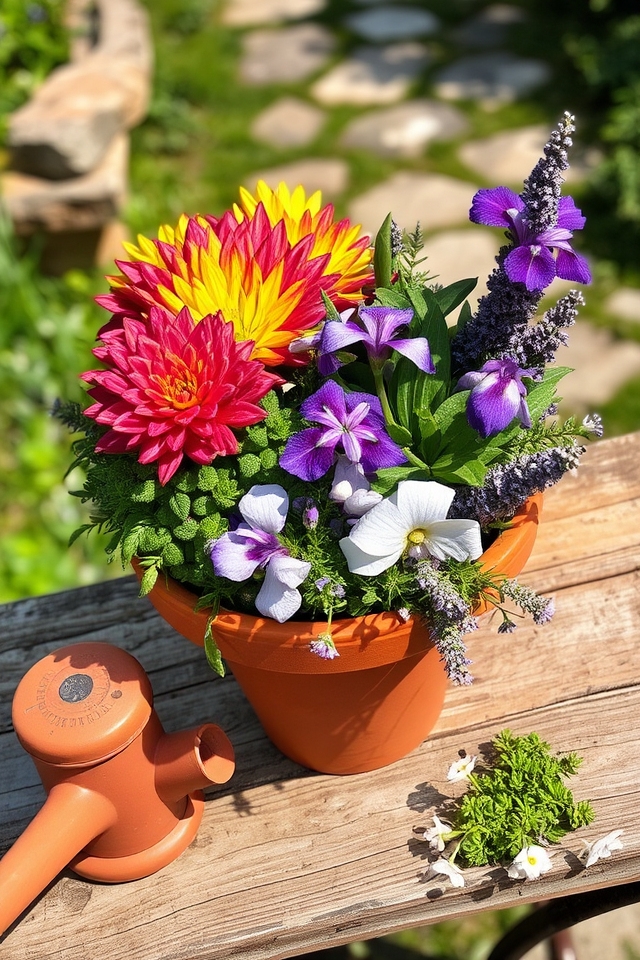 compact perennials container gardens