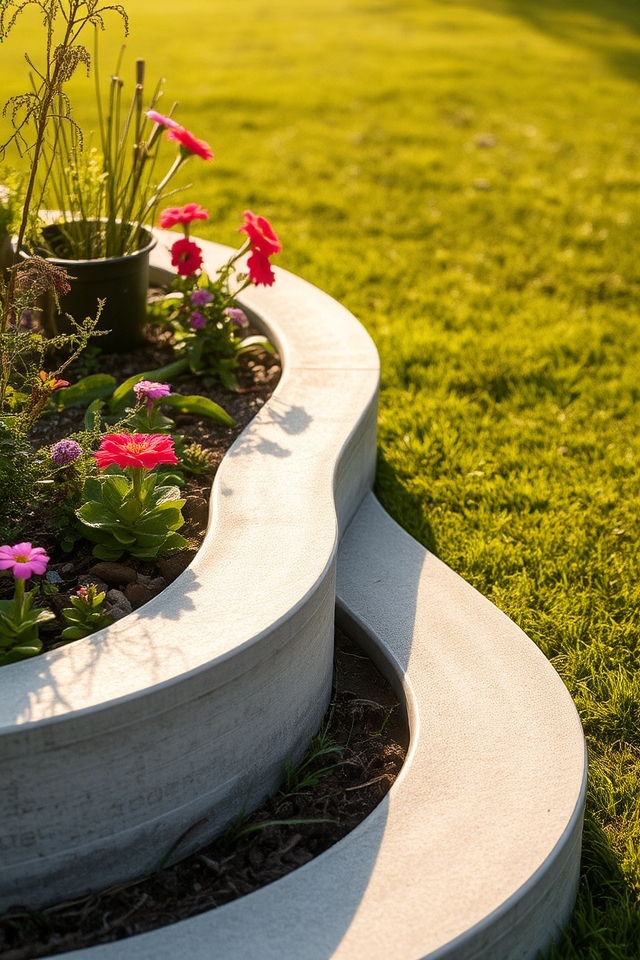 concrete edging is durable