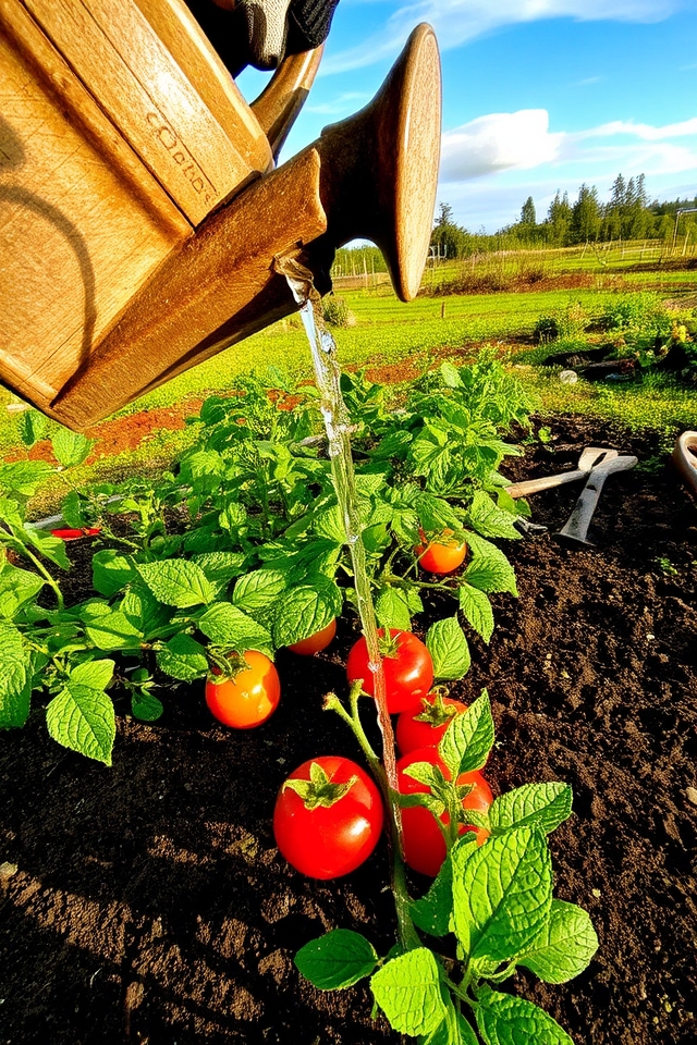 consistent vegetable watering schedule