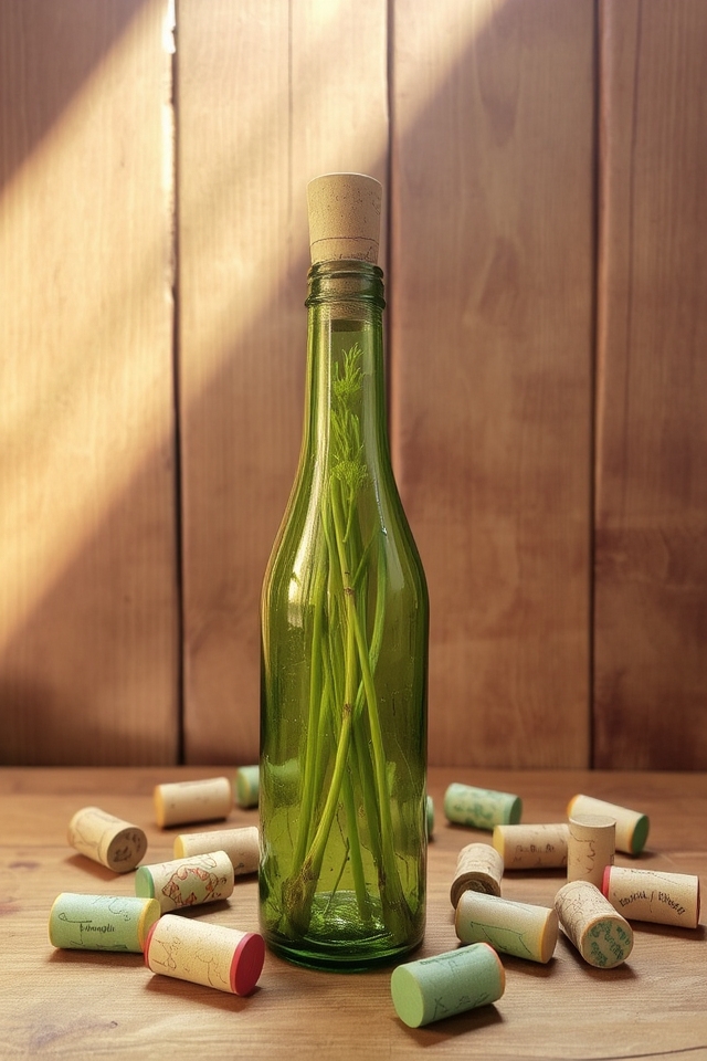 corks enhance bottle gardening