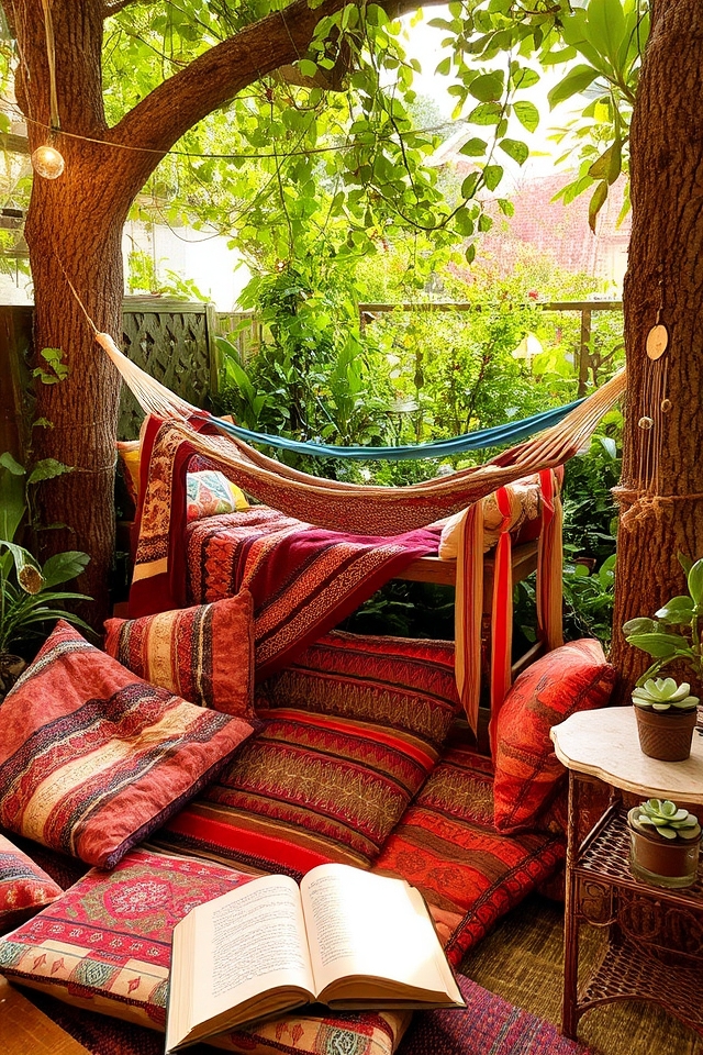 cozy boho garden retreats