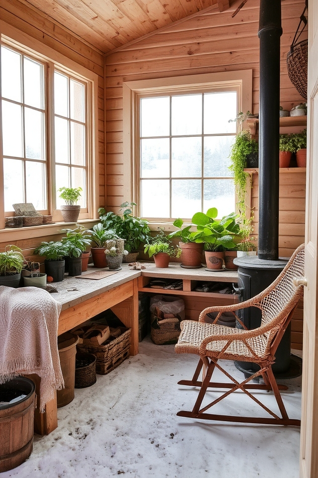 cozy functional winter gardening