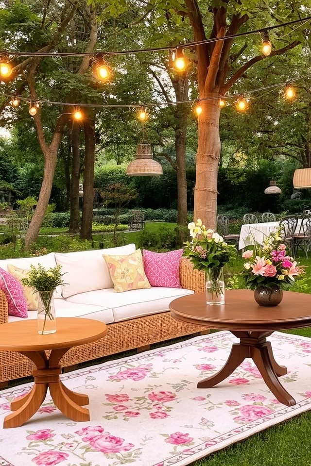 cozy garden lounge spaces