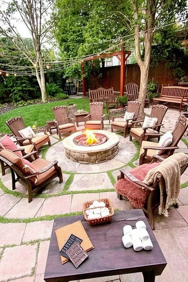 cozy outdoor fire pit