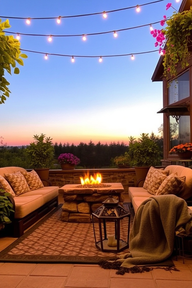 cozy outdoor fire pit