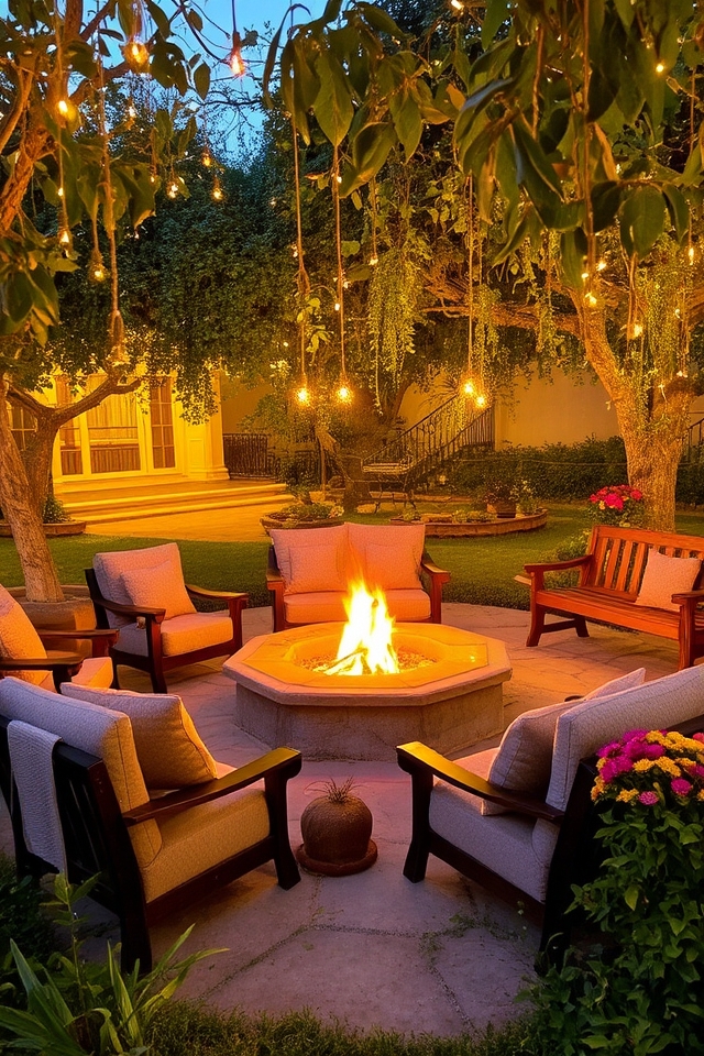cozy outdoor fire pit