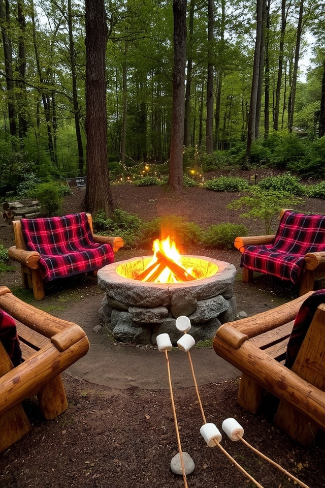 cozy outdoor fire pit