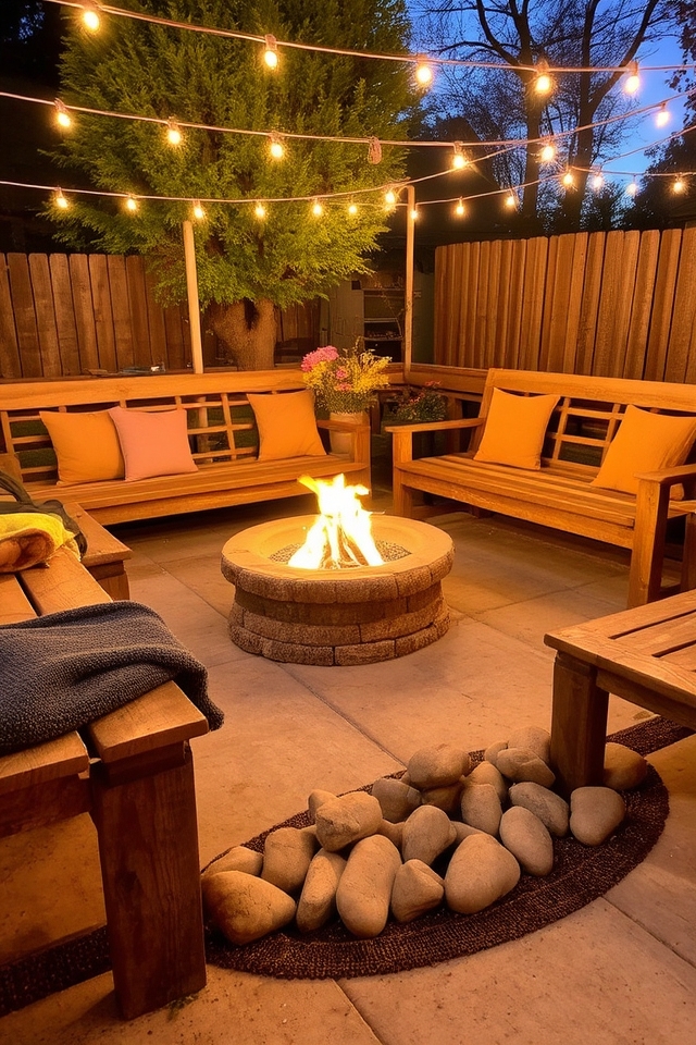 cozy outdoor fire pit