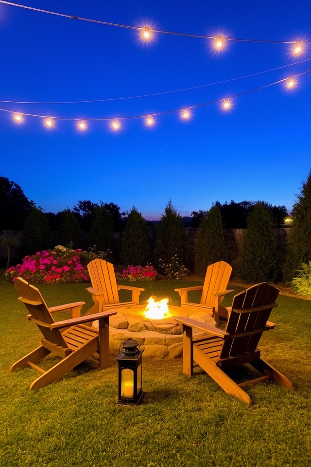 cozy outdoor fire pit installation