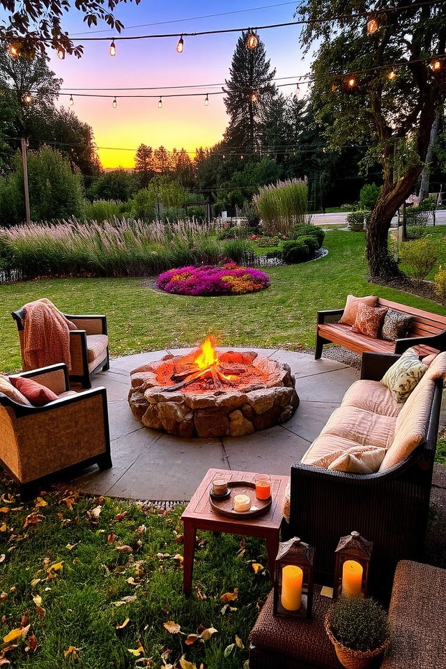 cozy outdoor gathering space