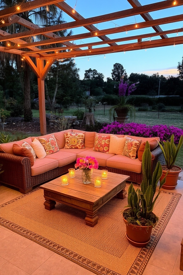 cozy outdoor relaxation space