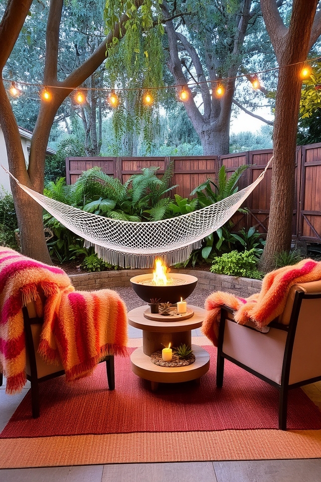 cozy outdoor seating area