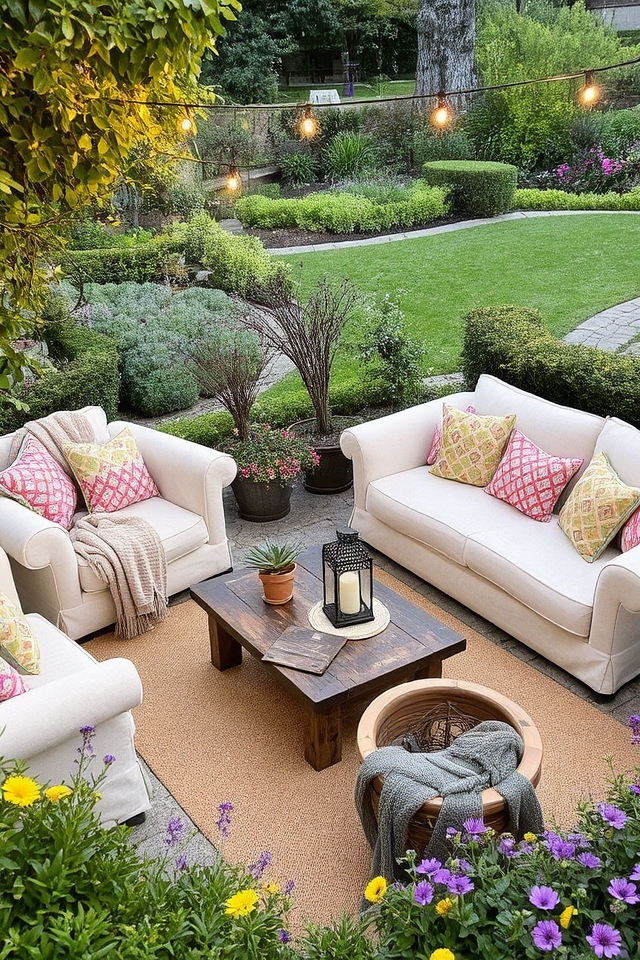 cozy outdoor seating transformation