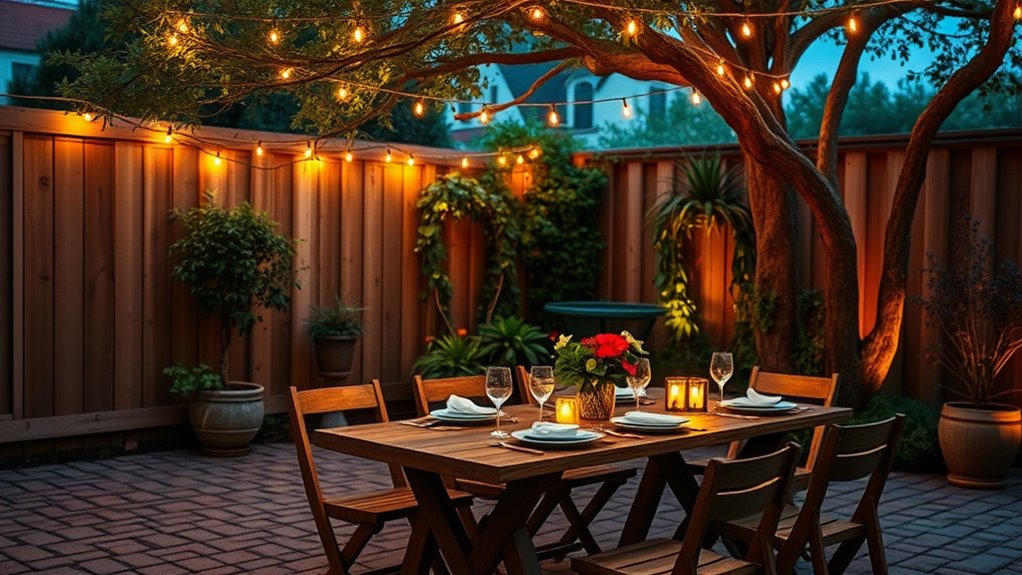 cozy outdoor string lights