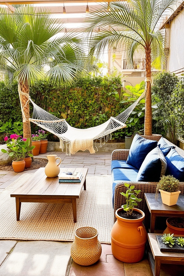 cozy patio garden seating