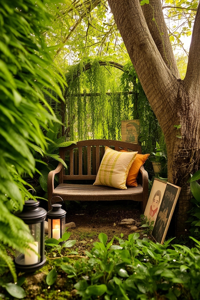 cozy retreat amidst blooms