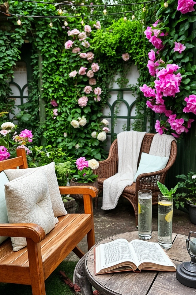 cozy romantic garden nook