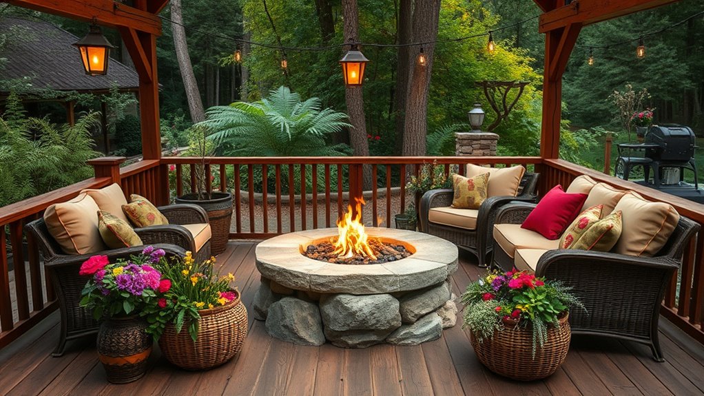 cozy rustic patio retreat
