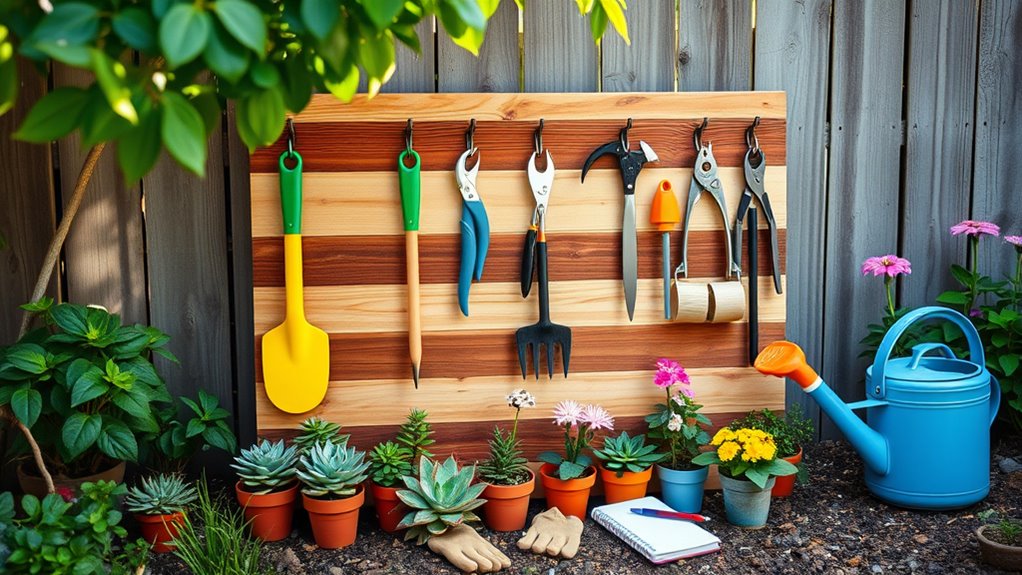 creative garden tool organization