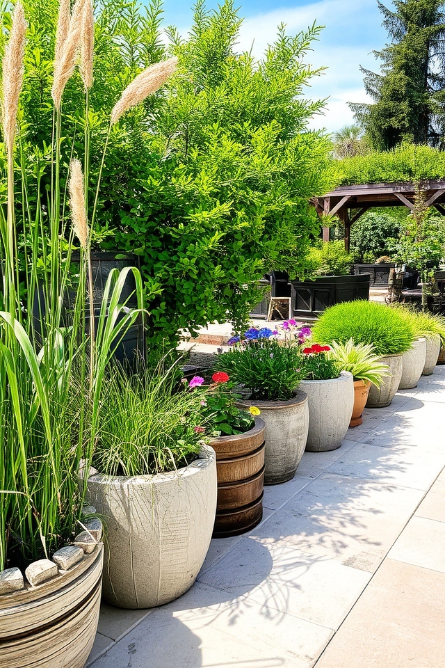 creative privacy with planters